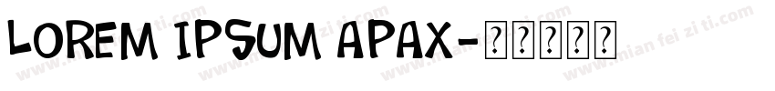 Lorem ipsum Apax字体转换